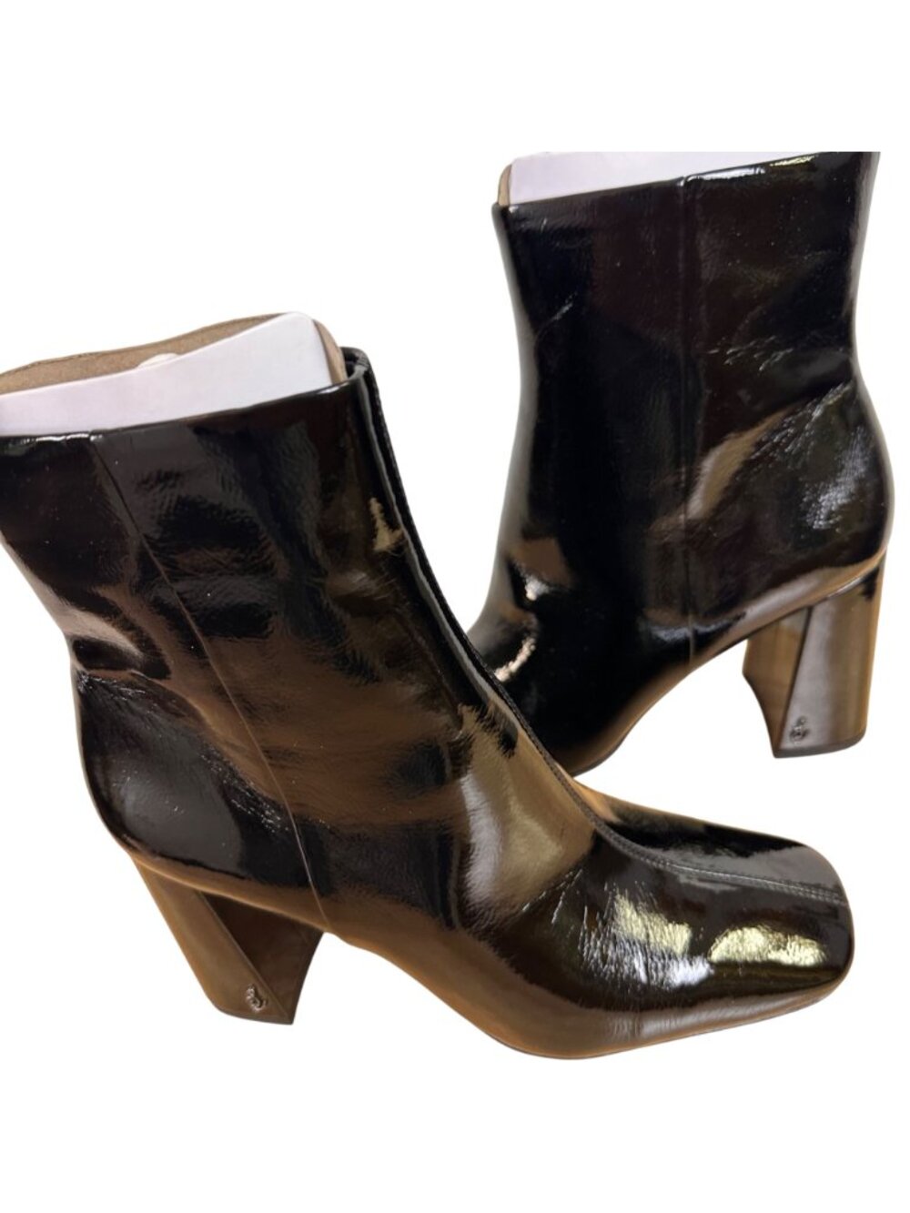 Sam Edelman Size 8.5W Women Codie2 Chic Ankle Boots Shoes Black Patent - Picture 8 of 11